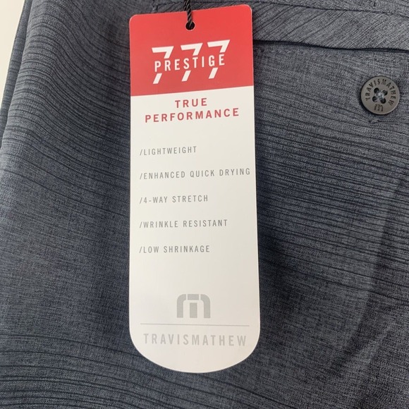 Travis Mathew Shorts Mens 30 Tepic Gray Prestige 777 Performance Golf Tech New - Picture 7 of 13